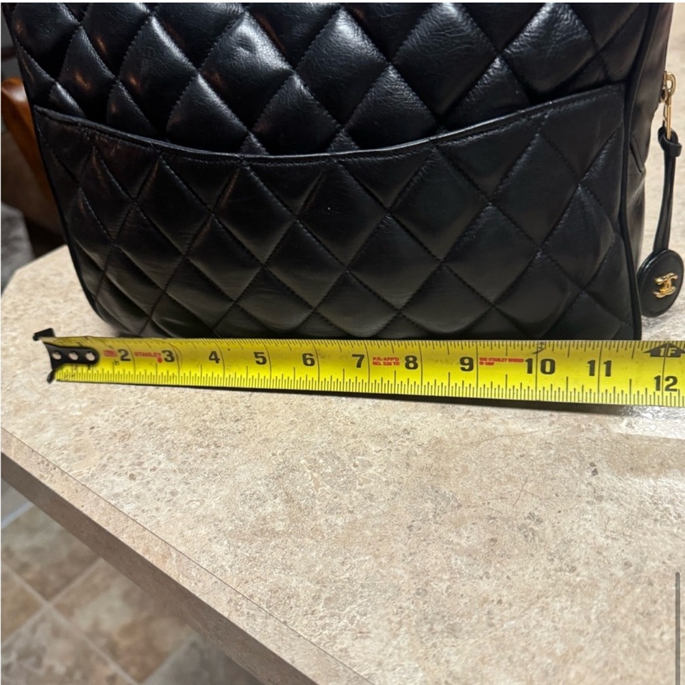 Chanel Vintage Grand Shopping Black Quilted Chain Zip Tote Shoulder Bag - Picture 16 of 16